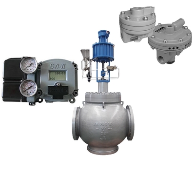 Karbon çelik kontrol valfi Masoneilan SVI2-21123111 Valf pozisyoner ve Fisher846 elektrikli dönüştürücüler kullanır.