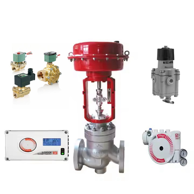Flowserve 3200MD Valve Positioner ile Akış Kontrol Valfi ASCO Solenoid Valf