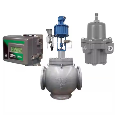 Fisher DVC2000 Valve Positioner Domestic DN200 Kontrol Valvu ile Paslanmaz Çelik Basınç Düzenleyicisi