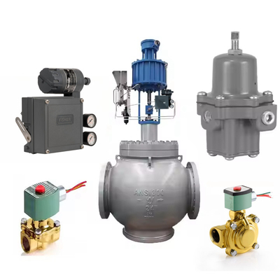 Wuzhong ATS 67CFR Filtre Düzenleyicisi ve Fisher DVC2000 Valve Positoner ile Pnömatik Kontrol Valfi