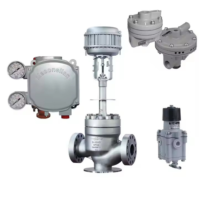 Çinli DN150 Kontrol Valvu ve Masoneilan SVI1000 Yerlendirici BR200 BR400 Pnömatik Güçlendirici 78-40 Basınç Düşükleyici Valf