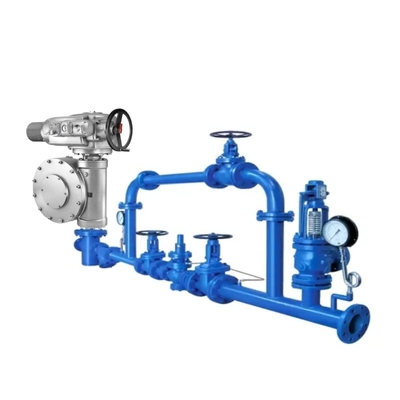 Valve Switching Skid bir Auma SA elektrikli aktüatör ve bir GK diş enerji kutusu ile donatılmıştır
