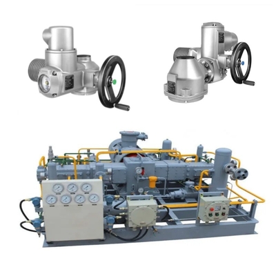 Valve Switching Skid bir Auma SA elektrikli aktüatör ve bir GK diş enerji kutusu ile donatılmıştır