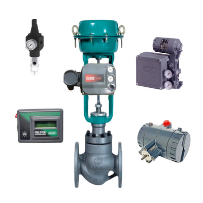 Fisher DVC6200 DVC2000 DVC7k DVC510si akıllı valf konumlandırıcı ve ASCO solenoid valfi ile donatılmış Çin kontrol valfi