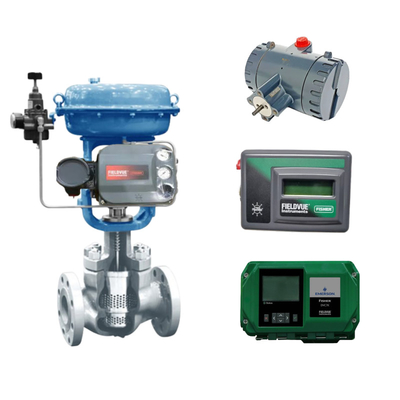 Fisher DVC6200 DVC2000 DVC7k DVC510si akıllı valf konumlandırıcı ve ASCO solenoid valfi ile donatılmış Çin kontrol valfi