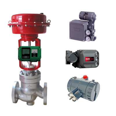 Fisher DVC6200 DVC2000 DVC7k DVC510si akıllı valf konumlandırıcı ve ASCO solenoid valfi ile donatılmış Çin kontrol valfi
