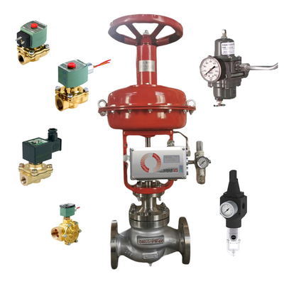 Pnömatik Kontrol Valfi Akış Servisi Logix 520MD DIGITAL HART VALVE POSITIONER ve ASCO Solenoid Valfi Stokta