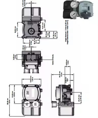 Parçalar Masoneilan SVI II AP Çin Akış Kontrol Valfi için ASCO Solenoid Valfiyle Gelişmiş Performans Dijital Valf Pozisyoner