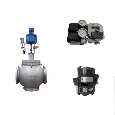 Karbon çelik kontrol valfi Masoneilan SVI2-21123111 Valf pozisyoner ve Emerson Fisher846 elektrikli dönüştürücüler kullanır.