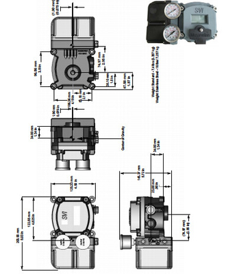 Masoneilan SVI2-21123111 Valve Positioner ve Emerson Fisher 67DR Basınç düşürücü valfi ile Çin Kontrol Valfi