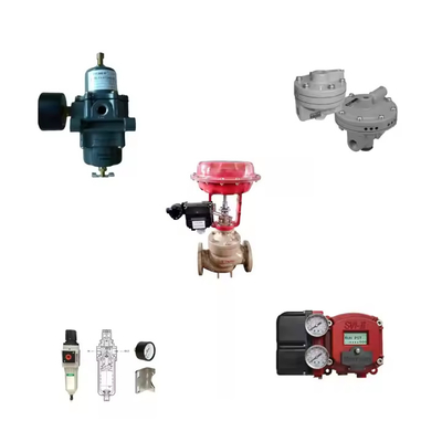 Masoneilan SVI2-22123121 konumlandırıcı ve Tescom 44-4600 basınç düzenleyici valfi ile pnevmatik kontrol valfi
