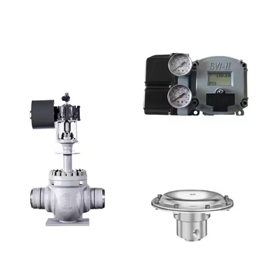 Masoneilan SVI2-21123111 konumlandırıcı ve Fisher T205B basınç düzenleyici valfi ile pnevmatik kontrol valfi