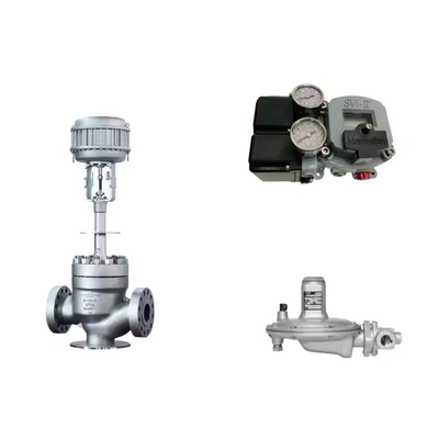 Masoneilan SVI2-21123111 konumlandırıcı ve Fisher T205B basınç düzenleyici valfi ile pnevmatik kontrol valfi