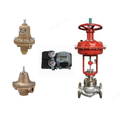 Masoneilan SVI2-21113121 konumlandırıcı ve Fisher SR5 basınç düzenleyici valfi ile pnevmatik kontrol valfi