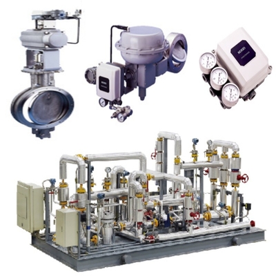 Basınç / Akış Kontrolü Kaydırma KOSO 710E/720E Kelebek Valfı Ve 6500RA Pnömatik Aküatör Ve EPB811 Valf Konumlandırıcı Seti