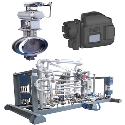 Basınç / Akış Kontrolü Kaydırma KOSO 710E/720E Kelebek Valfı Ve 6500RA Pnömatik Aküatör Ve EPB811 Valf Konumlandırıcı Seti