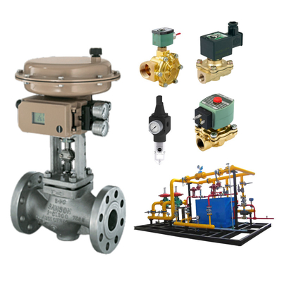 Samson 3241 ANSI 300 Basınç Sınıfı Rating ve ASCO Solenoid Valf ile Valf için Paslanmaz Çelik Küre Kontrol Valfı