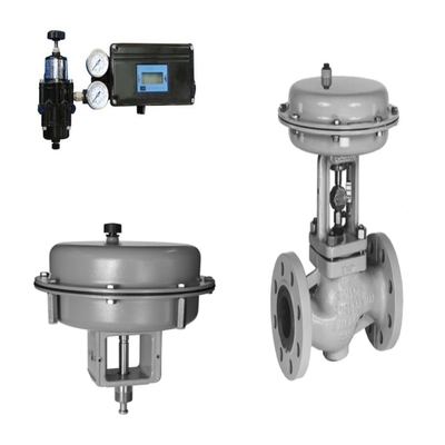 Samson 3241 Globe Valve ve 3271 Pneumatik Aktüatör, Yerel üretimde üretilen Valve Positioner ile donatılmış.