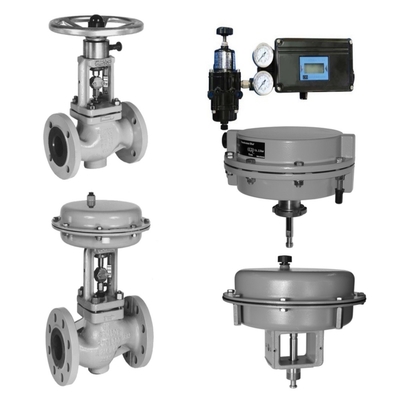 Samson 3241 Globe Valve ve 3271 Pneumatik Aktüatör, Yerel üretimde üretilen Valve Positioner ile donatılmış.