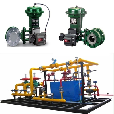 Valf Değiştirme Kaydırma Bir Fisher 8560 Valf 1052 Aktüatör ve DVC6000 Serisi Dijital Valf Denetleyicisi ile Donanımlı