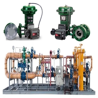 Valf Değiştirme Kaydırma Bir Fisher 8560 Valf 1052 Aktüatör ve DVC6000 Serisi Dijital Valf Denetleyicisi ile Donanımlı