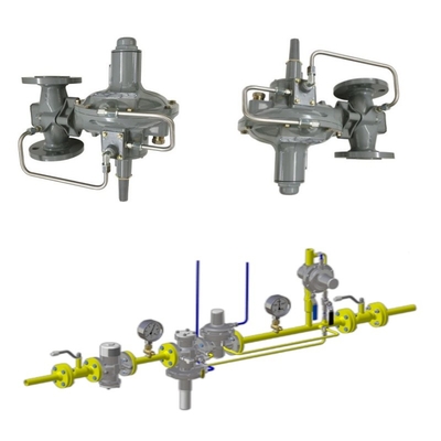 Basınç / Akış Kontrolü Skid Emerson Fisher 299H/299HV/299HR/299HVR basınç düzenleyicisi ve Wicka basınç ölçer seti