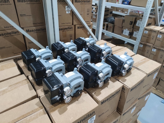 Masoneilan SVI2 Valve Positioner ve 78-40 Düzenleyici ile Düz Köşe Tipi Üst Rehber Valf Elektrik Gücü için Uygun