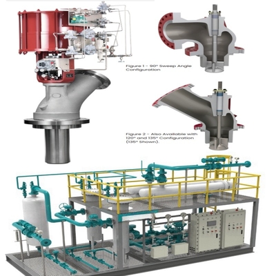 4-20 MA doğrusal kontrol sinyali ve basınç aralığı için flange bağlantısı ile pnevmatik kontrol valfi