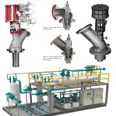 4-20 MA doğrusal kontrol sinyali ve basınç aralığı için flange bağlantısı ile pnevmatik kontrol valfi