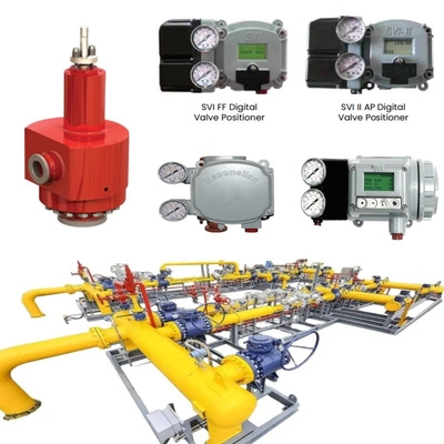 Flanked Kontrol Valfi Samson PN1.6~42MPa ANSI 150~2500LB Konik veya O halka koltuğu DN15~DN600