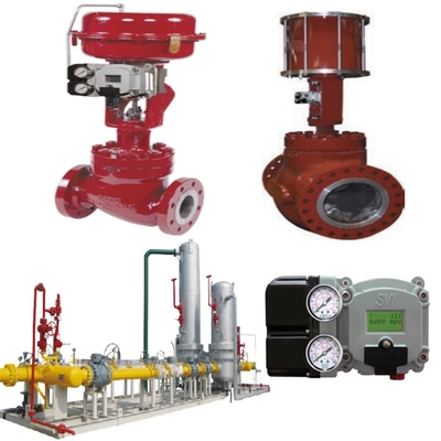 Masoneilan 41005 Basınç düzenleyicisi SVI-2/SVI-3 aktüatörleri ile flensli akış kontrol valfi