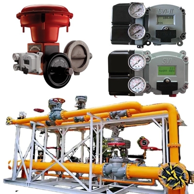 Doğal gaz valfi kaydırma Masoneilan 37002 Serisi Kelebek Kontrol Valfi SVI2 SVI3 4700E Valf konumlandırıcı 496 Döner anahtar