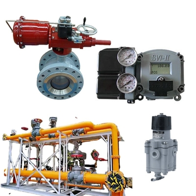 Doğal gaz valfi kaydırma Masoneilan 36005 Serisi Kontrol Top Valfi 31 Aktüatörle SVI II Pozisyoner 78-40 Voltaj Düzenleyicisi