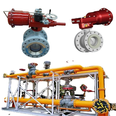 Doğal gaz valfi kaydırma Masoneilan 36005 Serisi Kontrol Top Valfi 31 Aktüatörle SVI II Pozisyoner 78-40 Voltaj Düzenleyicisi