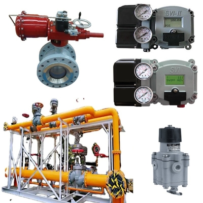 Doğal gaz valfi kaydırma Masoneilan 36005 Serisi Kontrol Top Valfi 31 Aktüatörle SVI II Pozisyoner 78-40 Voltaj Düzenleyicisi