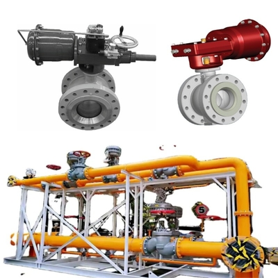 Doğal gaz valfi kaydırma Masoneilan 36005 Serisi Kontrol Top Valfi 31 Aktüatörle SVI II Pozisyoner 78-40 Voltaj Düzenleyicisi