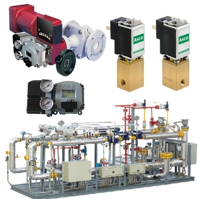 Doğal gaz valfi kaydırma Masoneilan 31000 Kontrol Valfi SVI II AP SVI3 Valf konumlandırıcı ASCO Solenoid Valf Set