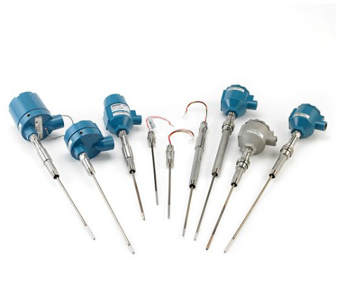Rosemount 214C sıcaklık sensörü ve EMERSON 148 248 644 648 114C vericisi ile monte edilmiş bir kaydırma
