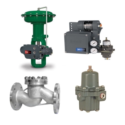 Fisher 667/657 Pnömatik Etkinleştirici DVC6200/3582/3582I Valve Positioner Bracket ve 67CFR-225 Filtre Düzenleyicisi ile Kontrol Valfi