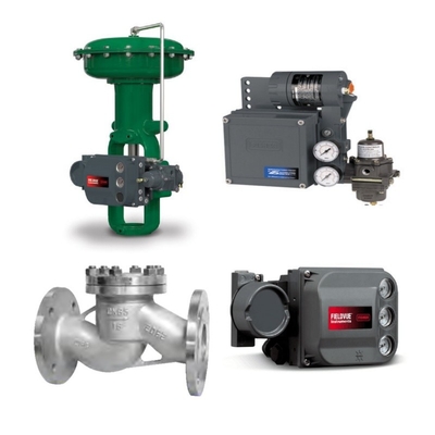 Fisher 667/657 Pnömatik Etkinleştirici DVC6200/3582/3582I Valve Positioner Bracket ve 67CFR-225 Filtre Düzenleyicisi ile Kontrol Valfi