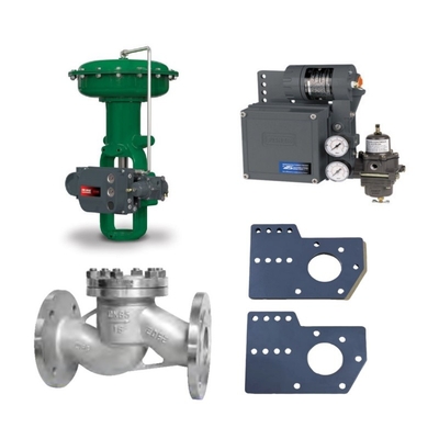 Fisher 667/657 Pnömatik Etkinleştirici DVC6200/3582/3582I Valve Positioner Bracket ve 67CFR-225 Filtre Düzenleyicisi ile Kontrol Valfi