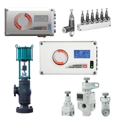 Flowserve Logix 520MD Akıllı Valf Konumlandırıcı Bracket Pnömatik Aktüatör SMC Filtre Basınç Düşükleyici Valf ile donatılmış Kontrol Valfi