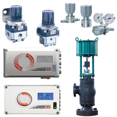 Flowserve Logix 520MD Akıllı Valf Konumlandırıcı Bracket Pnömatik Aktüatör SMC Filtre Basınç Düşükleyici Valf ile donatılmış Kontrol Valfi