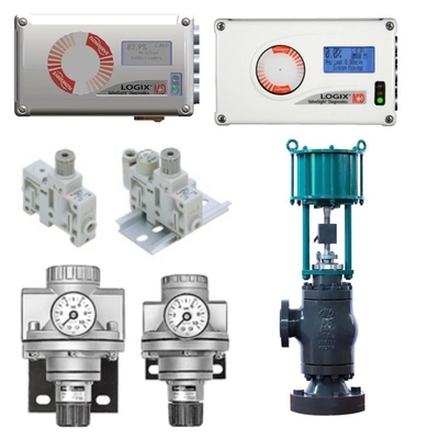 Flowserve Logix 520MD Akıllı Valf Konumlandırıcı Bracket Pnömatik Aktüatör SMC Filtre Basınç Düşükleyici Valf ile donatılmış Kontrol Valfi