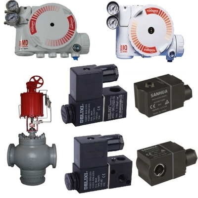 Akış servisi valf kontrolörü Logix 3200MD konumlandırıcı, Pnömatik aktüatör ve DELIXE solenoid valfi ile donatılmıştır.