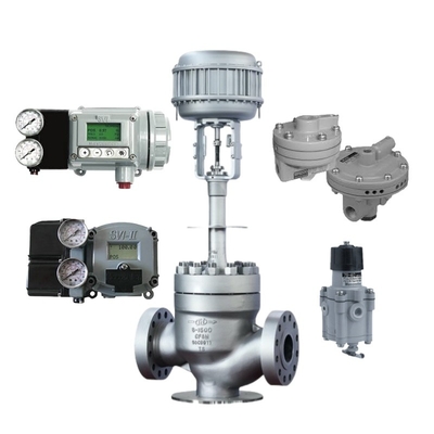 Masoneilan SVI2 Valve Positioner ve 78-40 Düzenleyici ile Düz Köşe Tipi Üst Rehber Valf Elektrik Gücü için Uygun