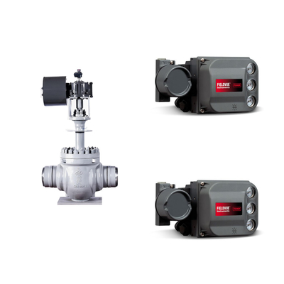 Yüzen KTM EB1 OM-2 Top Valfları Keystone Güçlü Etkinleyici Fisher DVC6200 HC Tek Eylemli Pozisyoner