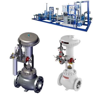 Pnömatik Kontrol Valfi VRG Doğal gaz için doğrusal kontrol valfi Fisher DVC6200 konumlandırıcı kontrolörü Asco solenoid valfi