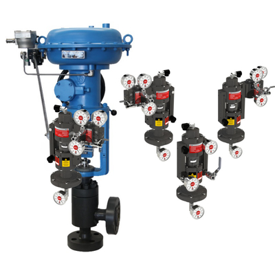 Pnömatik Kontrol Valfi VRG Doğal gaz için doğrusal kontrol valfi Fisher DVC6200 konumlandırıcı kontrolörü Asco solenoid valfi