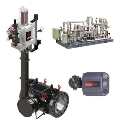 VRG Rotary Control Valve Packages Modular Customized Valve Gas Positioner Doğal gaz kontrol endüstrisi için pilot kontrolörler